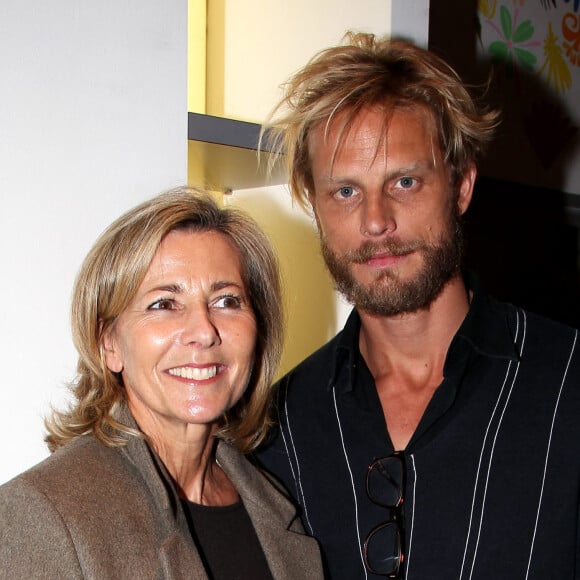 Claire Chazal et Arnaud Lemaire. Rodier s'invite chez Brand Bazar, rue de Sèvres, pour une soirée au cours de laquelle ont été présentées en avant-première les pièces imaginées pour Brand Bazar ainsi que la collection Automne-hiver 2012. A Paris, le 9 février 2012.