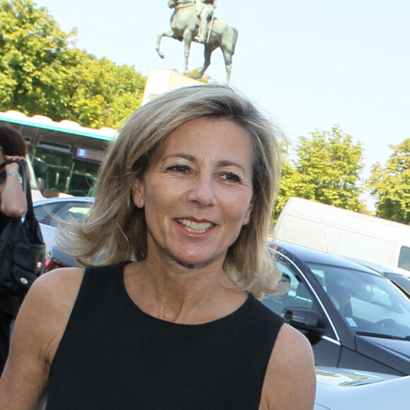 Claire Chazal et Arnaud Lemaire - Arrivée des poeple au défilé Armani Haute Couture Automne-Hiver 2011/2012 à Paris, le 5 juillet 2011