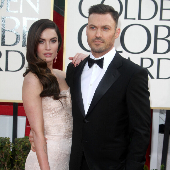 Megan Fox, Brian Austin Green - 70eme soiree des Golden Globe Awards a Beverly Hills.