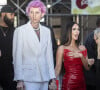 Machine Gun Kelly et sa compagne Megan Fox arrivent à la première de "Taurus" à New York, le 9 juin 2022. 