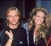 David Hallyday, Estelle Lefébure et Sylvie Vartan en coulisses d'un défilé de mode.