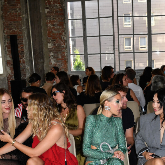 Veronica Ferraro, Chiara Ferragni, Valentina Ferragni, Leonie Hanne, Anna Dello Russo - Front Row du défilé de mode Haute-Couture automne-hiver 2022-2023 "Alexandre Vauthier" à Paris le 5 juillet 2022. © Veeren / Christophe Clovis / Bestimage