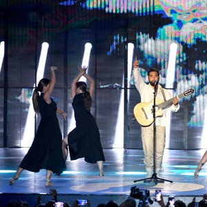 Kendji Girac - Enregistrement de l'émission "La Chanson de l'Année 2022" à Toulon. © Bruno Bebert / Bestimage 