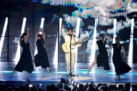 Kendji Girac - Enregistrement de l'émission "La Chanson de l'Année 2022" à Toulon. © Bruno Bebert / Bestimage 