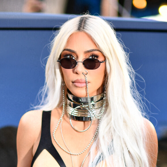 Kim Kardashian arrive au défilé de mode Haute-Couture automne-hiver "Jean-Paul Gaultier" au 325 rue Saint-Martin à Paris, France. © Da Silva-Perusseau/Bestimage 