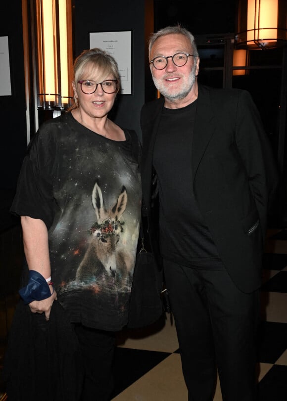 Exclusif - Laurence Boccolini et Laurent Ruquier - 100e du spectacle de Vincent Dedienne "Un soir de gala" aux théâtre Marigny à Paris, le 27 juin 2022. © Coadic Guirec/Bestimage