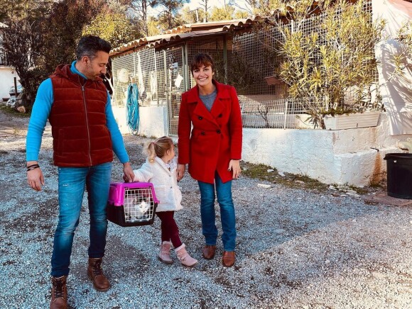 Laëtitia Milot avec son compagnon et sa fille, publication Instagram du 19/12/2021.