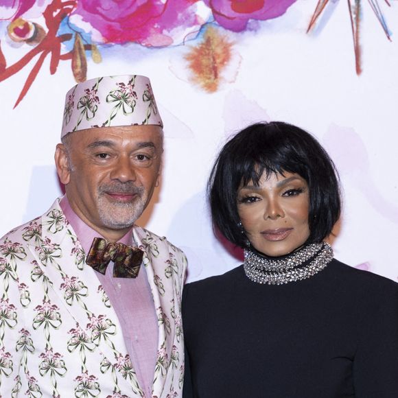Janet Jackson et Christian Louboutin lors du Bal de la Rose 2022 au Sporting Club de Monaco en faveur de la Fondation Princesse Grace le 8 juillet 2022. © Cyril Moreau / Pool Monaco / Bestimage
