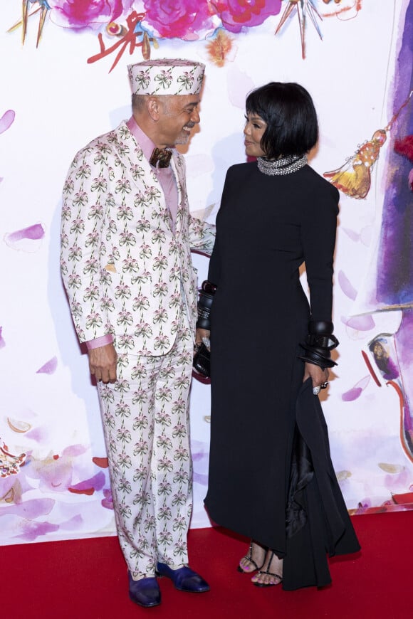 Janet Jackson et Christian Louboutin lors du Bal de la Rose 2022 au Sporting Club de Monaco en faveur de la Fondation Princesse Grace le 8 juillet 2022. © Cyril Moreau / Pool Monaco / Bestimage