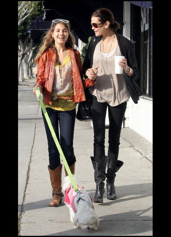 Teri Hatcher et sa fille à Los Angeles le 4 février 2010