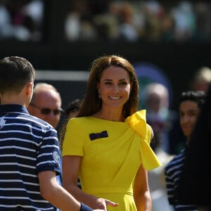 Catherine Kate Middleton, duchesse de Cambridge - Elena Rybakina remporte la finale simple dame du tournoi de tennis Wimbledon 2022, sa première victoire en Grand Chelem face à Ons Jabeur le 9 juillet 2022. © Antoine Couvercelle / Panoramic / Bestimage 