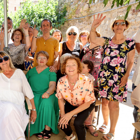 Exclusif - Mariage civil de Christine Bravo et Stéphane Bachot devant la mairie de Occhiatana en Corse le 11 Juin 2022 © Dominique Jacovides / Bestimage