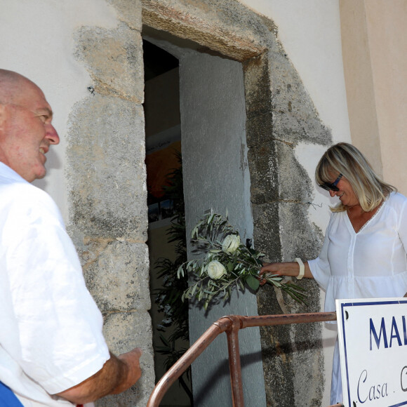 Exclusif - Mariage civil de Christine Bravo et Stéphane Bachot devant la mairie de Occhiatana en Corse le 11 Juin 2022 © Dominique Jacovides / Bestimage