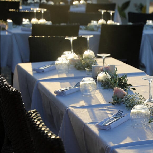 Exclusif - Illustration - Soirée du mariage de Christine Bravo et Stéphane Bachot sur la plage du restaurant Marinella à l'Ile Rousse en Corse le 11 Juin 2022 © Dominique Jacovides / Bestimage