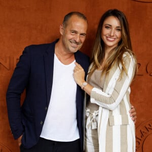 Roger Erhart et sa compagne Delphine Wespiser, Miss France 2012 au village (jour 10) lors des Internationaux de France de Tennis de Roland Garros 2022 à Paris, France, le 31 mai 2022. © Dominique Jacovides/Bestimage