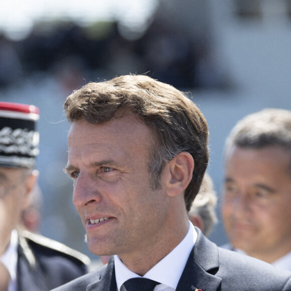 Le président Emmanuel Macron lors du défilé militaire du 14 Juillet à Paris. © Eliot Blondet / Pool / Bestimage