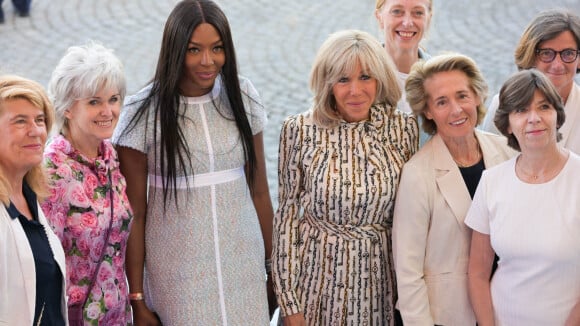 Brigitte Macron chic en Louis Vuitton, rivalise d'élégance avec Naomi Campbell au défilé du 14 juillet