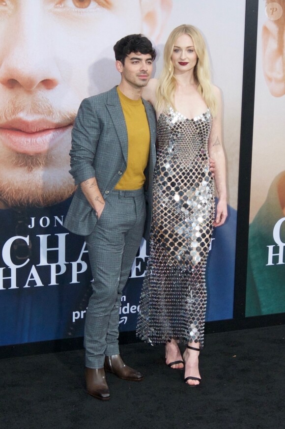Joe Jonas et sa femme Sophie Turner - Avant-première du film "Chasing Happiness" à Los Angeles, le 3 juin 2019. 