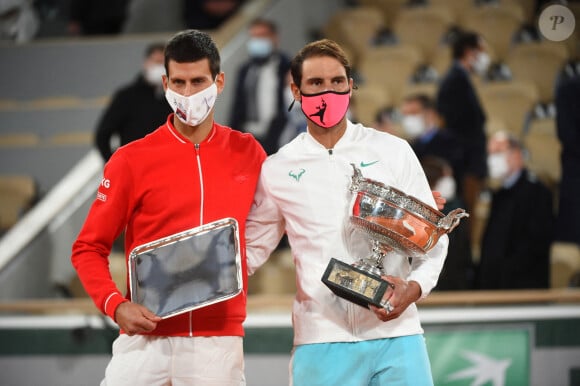 Novak Djokovic, Rafael Nadal, Roland-Garros 2020, Simple Messieurs, Remise de Prix, le 11 octobre 2020.