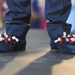 Exclusif - Louboutin de Stéphane Bern (Chaussures Louboutin aux couleurs Bleu Blanc Rouge) - Enregistrement de l'émission "Le concert de Paris" à la Tour Eiffel pour le 14 Juillet à Paris, diffusé sur France 2 © Pierre Perusseau-Tiziano da Silva / Bestimage