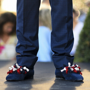 Exclusif - Louboutin de Stéphane Bern (Chaussures Louboutin aux couleurs Bleu Blanc Rouge) - Enregistrement de l'émission "Le concert de Paris" à la Tour Eiffel pour le 14 Juillet à Paris, diffusé sur France 2 © Pierre Perusseau-Tiziano da Silva / Bestimage