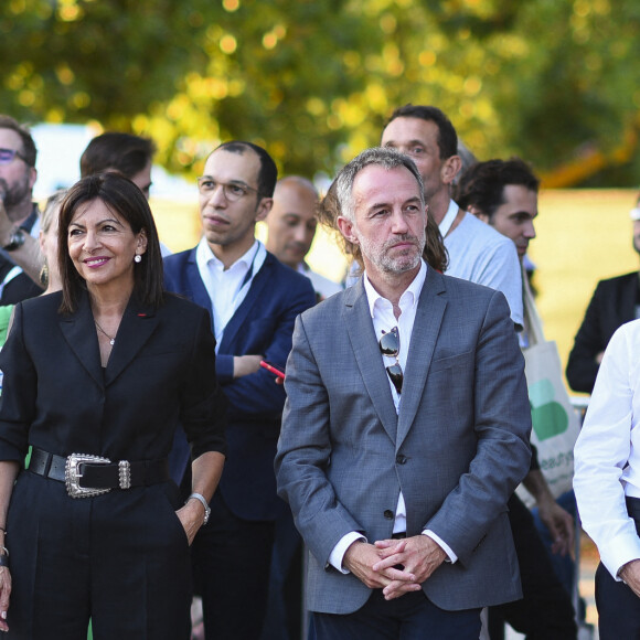 Exclusif - Anne Hidalgo, Emmanuel Grégoire et Gautier Capuçon - Backstage de l'enregistrement de l'émission "Le concert de Paris" à la Tour Eiffel pour le 14 Juillet à Paris © Pierre Perusseau-Tiziano da Silva / Bestimage