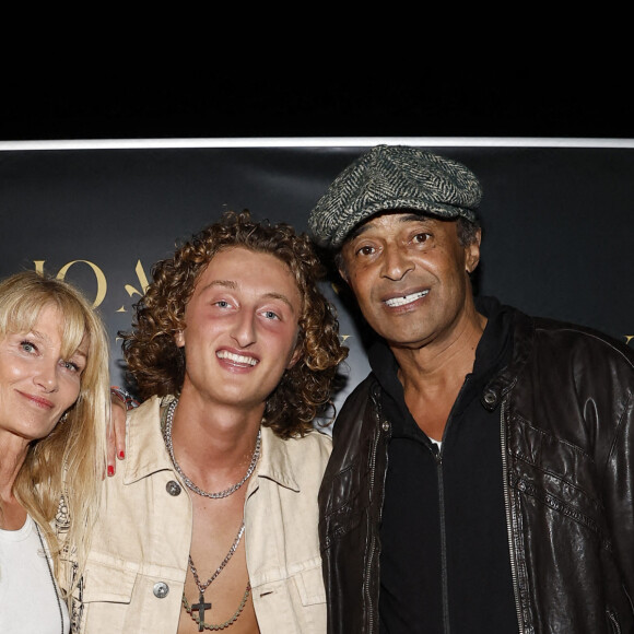 Exclusif - Joalukas Noah avec ses parents, Isabelle Camus et Yannick Noah lors de la soirée d'anniversaire de Joalukas Noah, fils de Yannick Noah et Isabelle Camus, pour ses 18 ans à Paris le 10 juin 2022. © Cyril Moreau / Bestimage 