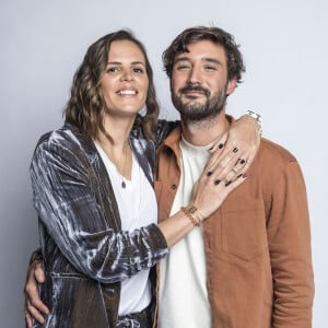 Jeremy Frerot et sa femme Laure Manaudou - Backstage - Enregistrement d'une émission à Paris. © Cyril Moreau / Bestimage 