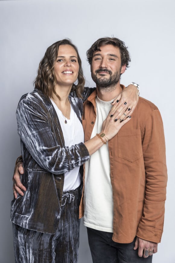 Jeremy Frerot et sa femme Laure Manaudou - Backstage - Enregistrement d'une émission à Paris. © Cyril Moreau / Bestimage 