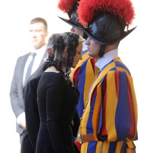 Le prince Albert II de Monaco et la princesse Charlène de Monaco arrivent au Vatican pour un entretien privé avec le pape François, le 20 juillet 2022. © Evandro Inetti/Zuma Press/Bestimage 