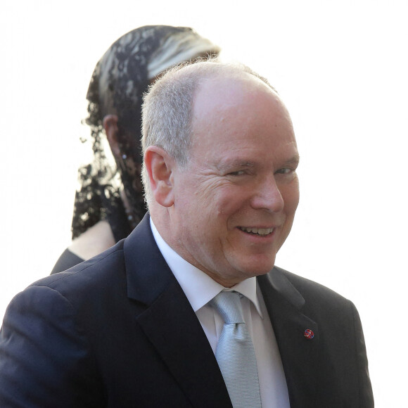 Le prince Albert II de Monaco et la princesse Charlène de Monaco arrivent au Vatican pour un entretien privé avec le pape François, le 20 juillet 2022. © Evandro Inetti/Zuma Press/Bestimage 