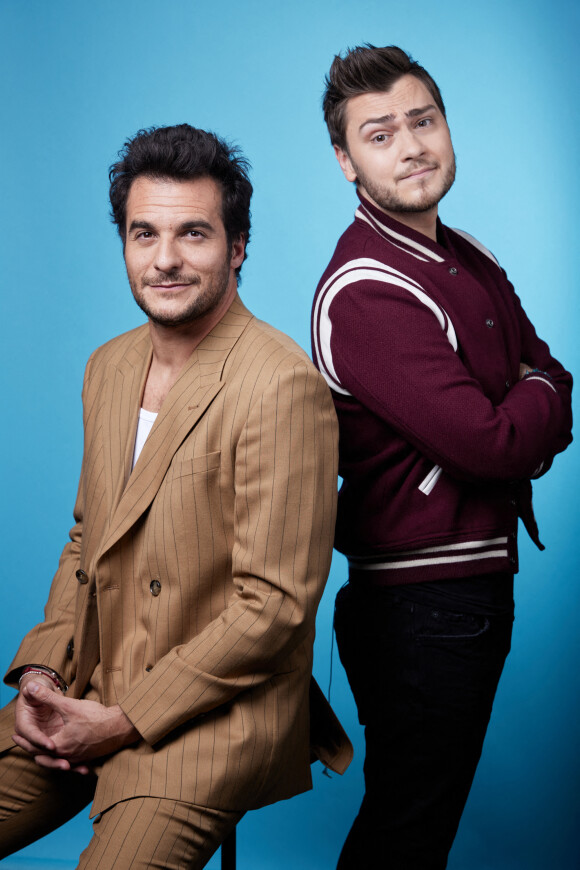 Amir Haddad et Jeff Panacloc - Studio - Enregistrement de l'émission "Duos Mystères" à la Seine Musicale à Paris, diffusée le 20 août sur TF1 © Gaffiot-Moreau / Bestimage