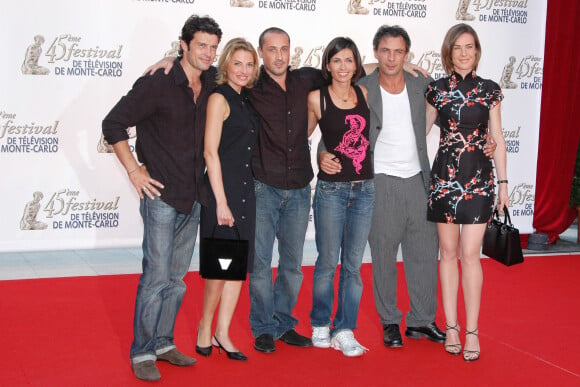 Franck Jolly, Christine Lemler, Roméo Safarti, Adeline Blondieau,Frédéric Deban et Bénédicte Delmas de la série "Sous le Soleil" en 2005 à Monaco