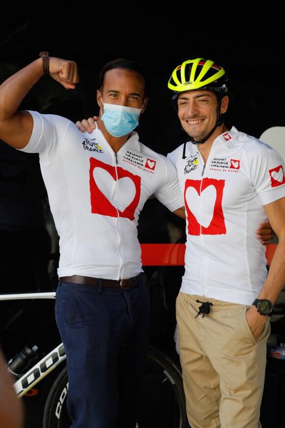 Exclusif - Laurent Maistret, Claude Dartois - Essayage des vélos à la veille de l'étape MCC à Appart'City La Rochelle, le 07 septembre 2020 © Christophe Clovis / Bestimage