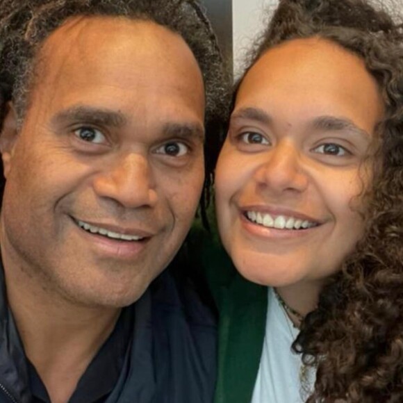 Christian Karembeu et sa fille Ines.