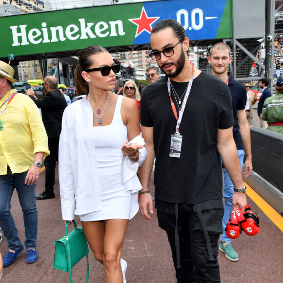 Thylane Blondeau et son fiancé Benjamin Attal lors du Grand Prix de Monaco 2022 de F1, à Monaco, le 29 mai 2022. © Bruno Bebert/Bestimage 