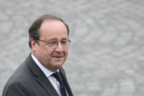 Francois Hollande - Cérémonie de commémoration à l'Arc de Triomphe, Paris. © Stéphane Lemouton/Bestimage