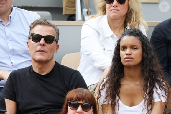 Jean Roch et sa femme Anaïs Monory dans les tribunes lors des internationaux de tennis de Roland Garros à Paris, France, le 3 juin 2019. © Jacovides-Moreau/Bestimage 