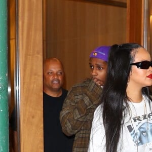 Rihanna et son compagnon Asap Rocky sortent d'un rendez-vous à New York le 12 août 2022. 