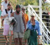 Exclusif - Joakim Noah et sa femme Lais Ribeiro sont allés faire une balade en bateau avec des amis à Rio de Janeiro au Brésil le 3 aout 2022.