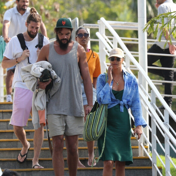 Exclusif - Joakim Noah et sa femme Lais Ribeiro sont allés faire une balade en bateau avec des amis à Rio de Janeiro au Brésil le 3 aout 2022.