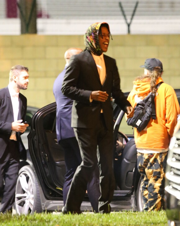 A$AP Rocky atterrit sur à l'aéroport LAX de Los Angeles, après avoir passé 33 jours en prison à Stockholm, en Suède. Le 3 août 2019.