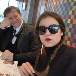 Francis Huster et sa fille Toscane. Le 10 mars 2019.