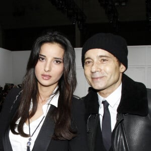 Jean-Luc Delarue et Anissa Khel au défilé Dior Homme.