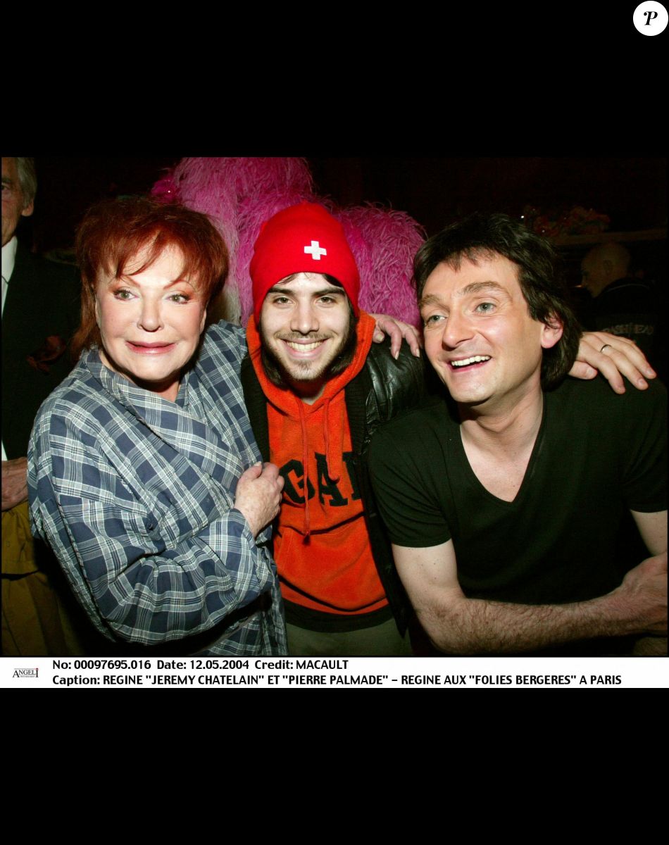 Régine, Jérémy Chatelain et Pierre Palmade - Régine aux Folies Bergère à Paris. @ Jean-Louis Macault / Bestimage