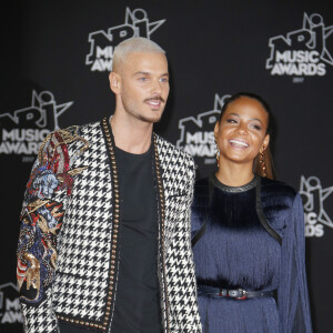 Le chanteur français M. Pokora (Matt Pokora) et sa compagne la chanteuse américaine Christina Milian - 19ème édition des NRJ Music Awards à Cannes le 4 novembre 2017. © Christophe Aubert via Bestimage 