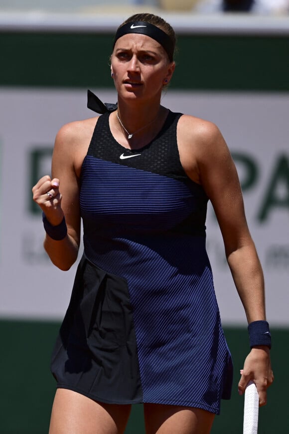 Petra Kvitova (Cze) - Roland Garros 2021 : Petra Kvitova s'impose face à Greet Minnen le 30 mai 2021. © JB Autissier / Panoramic / Bestimage