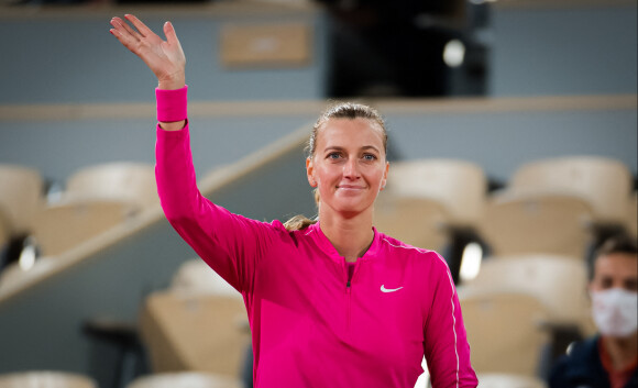 La joueuse de tennis tchèque Petra Kvitova a éliminé la Française Océane Dodin, 3-6, 5-7 lors du tournoi de tennis de Roland Garros, le 28 septembre 2020.