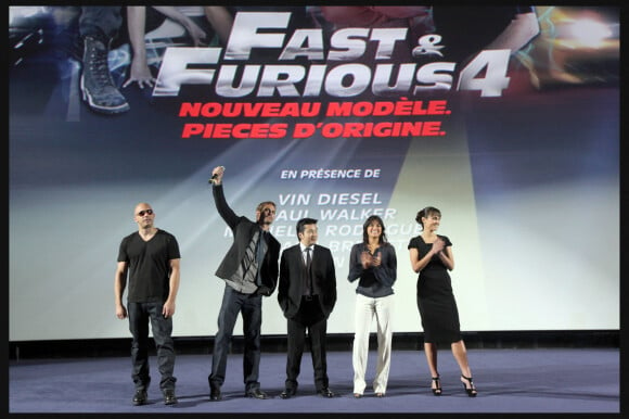 Jordana Brewster, Vin Diesel, Justin Lin, Michelle Rodriguez, Paul Walker - Première du film Fast and Furious à Lommes en 2009