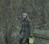 Exclusif - Michelle Martin (ex-femme de Marc Dutroux) se promène dans les sous-bois de Namur en Belgique le le 2 mars 2014